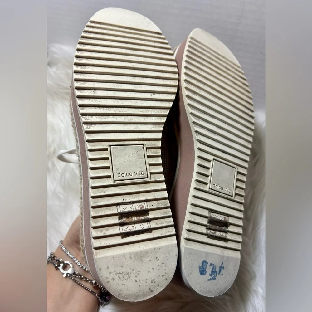 DOLCE VITA Telah White Mesh Platform Shoes